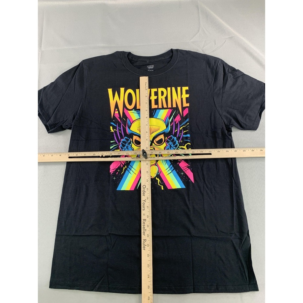 Wolverine‎ Shirt Mens Large Black Marvel Pop Tees Graphic Neon Superhero Retro - Picture 3 of 6
